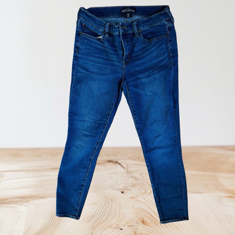 J. Crew Mercantile Jeans Size 28/28 Medium Wash Mid Rise Skinny Jeans Super Soft